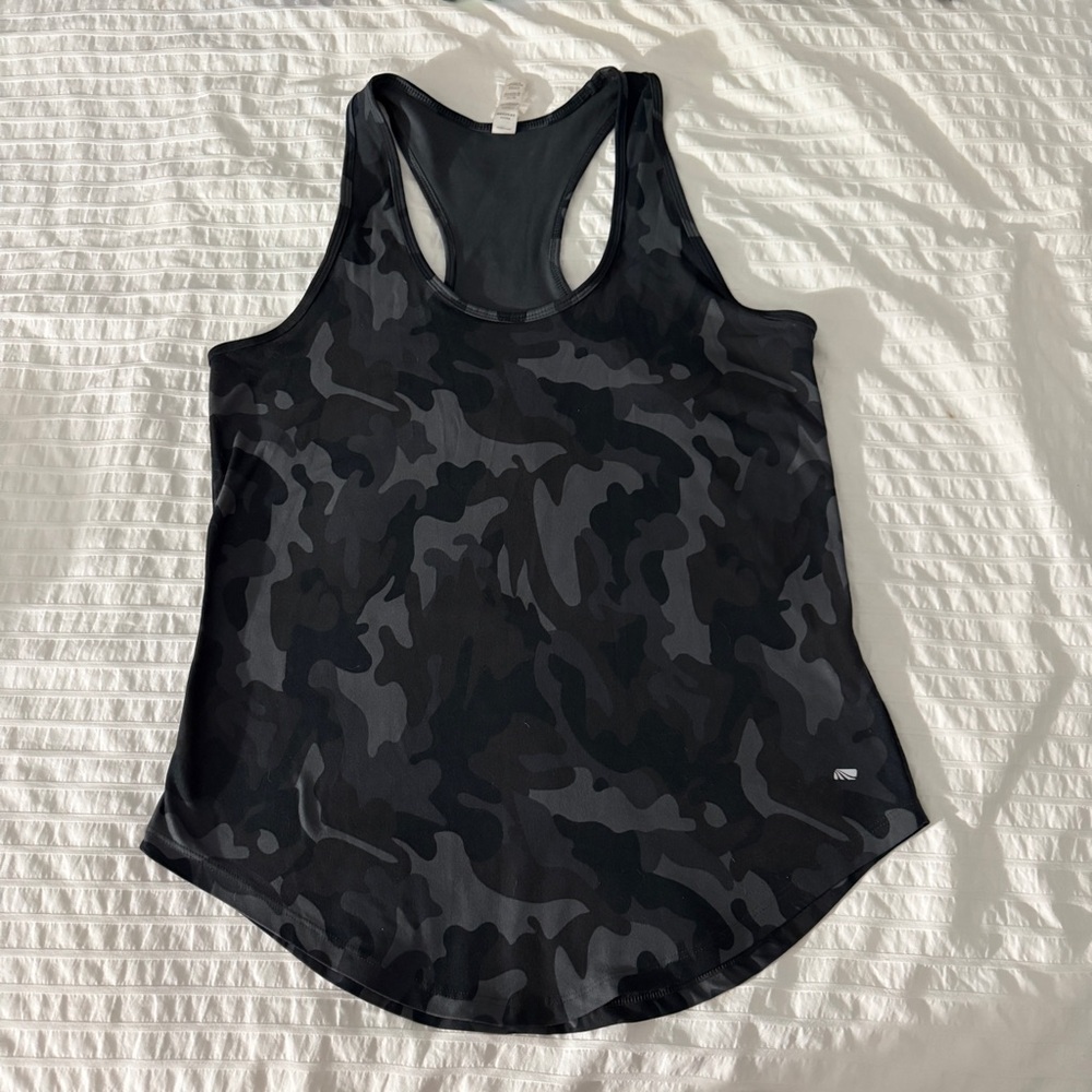 Marika Black Fitted Sleeveless Tank Top